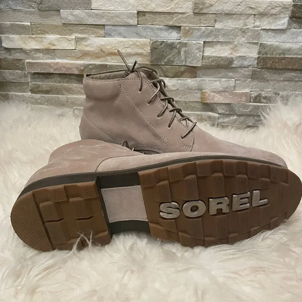 Sorel Men's 13 NM3848 Madison 2 Chukka Boots | Suede Leather, Taupe, Lug Sole